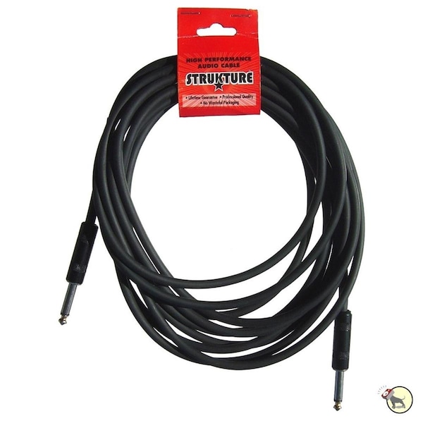 Pgik 10 ft. Rubber Guitar Bass Instrument Cable - 6 mm PG566745 - main